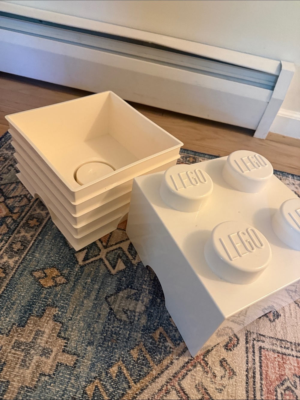 Lego White Stackable Brick Storage Box - Picture 2 of 3
